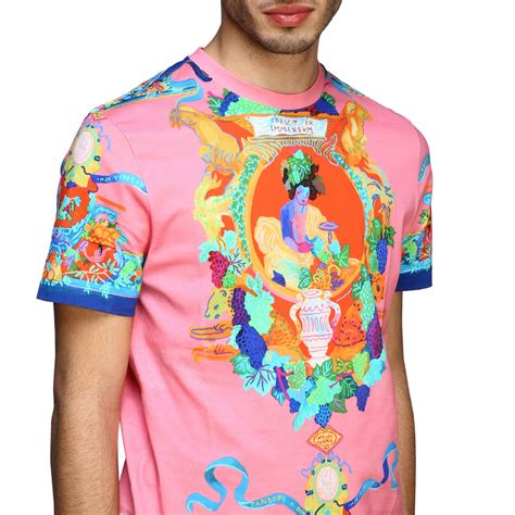 pink versace tshirt mens|versace t shirt men price.